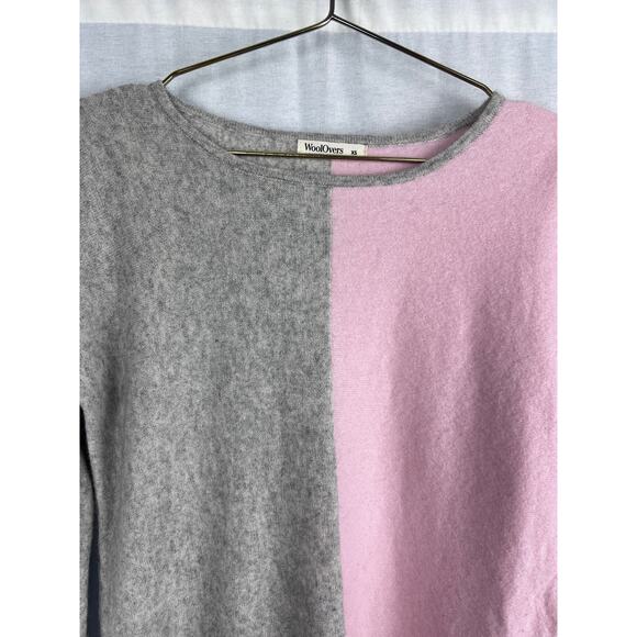 Woolovers Sweater Wool Cashmere Colorblock Quiet Luxury Minimalist Capsule Cozy - Picture 2 of 6